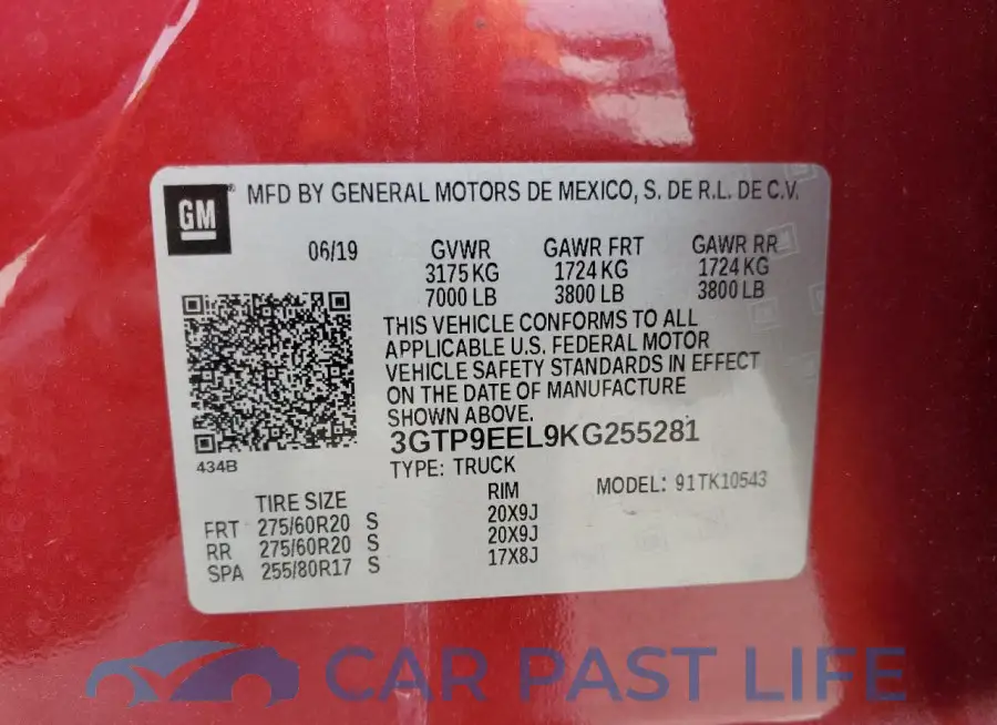 3GTP9EEL9KG255281# 13