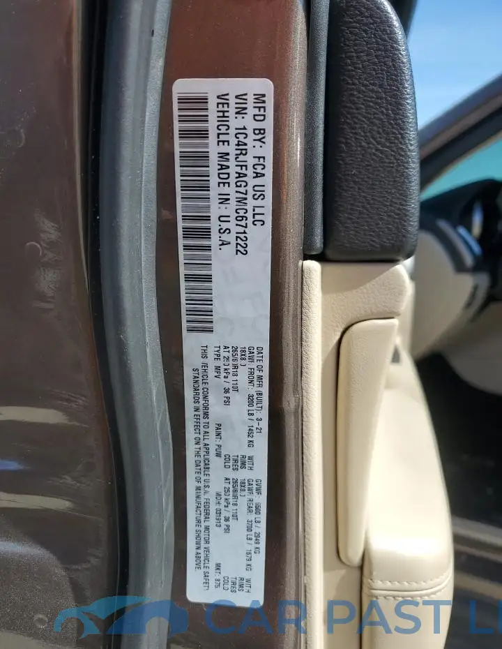 1C4RJFAG7MC671222# 13
