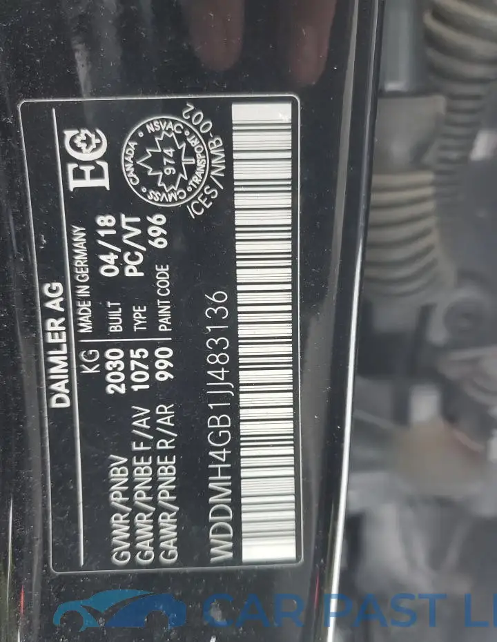 WDDMH4GB1JJ483136# 12