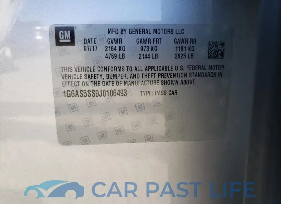 1G6AS5SS9J0106493# 12