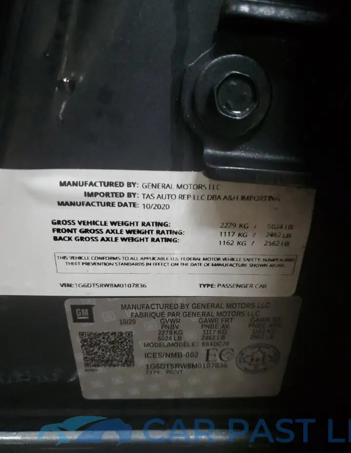 1G6DT5RW8M0107836# 13