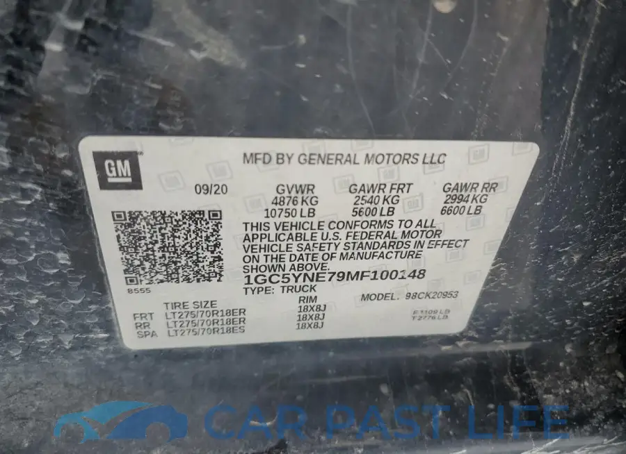 1GC5YNE79MF100148# 12