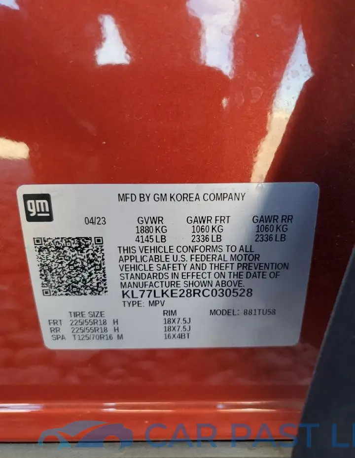 KL77LKE28RC030528# 13