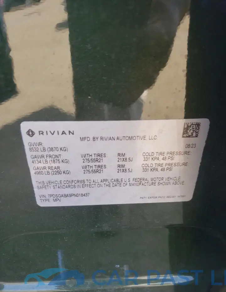 7PDSGABA9PN018437# 14