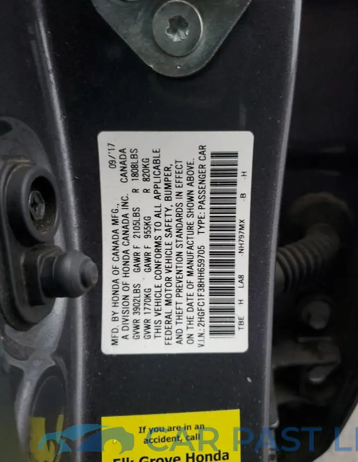 2HGFC1F38HH659705# 12