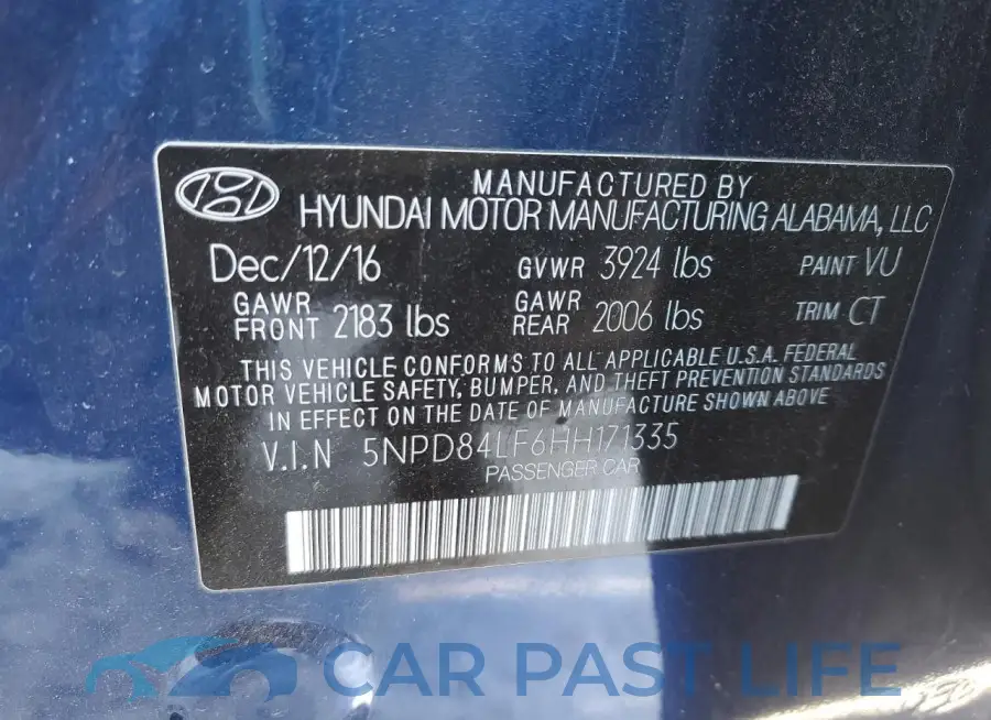 5NPD84LF6HH171335# 12