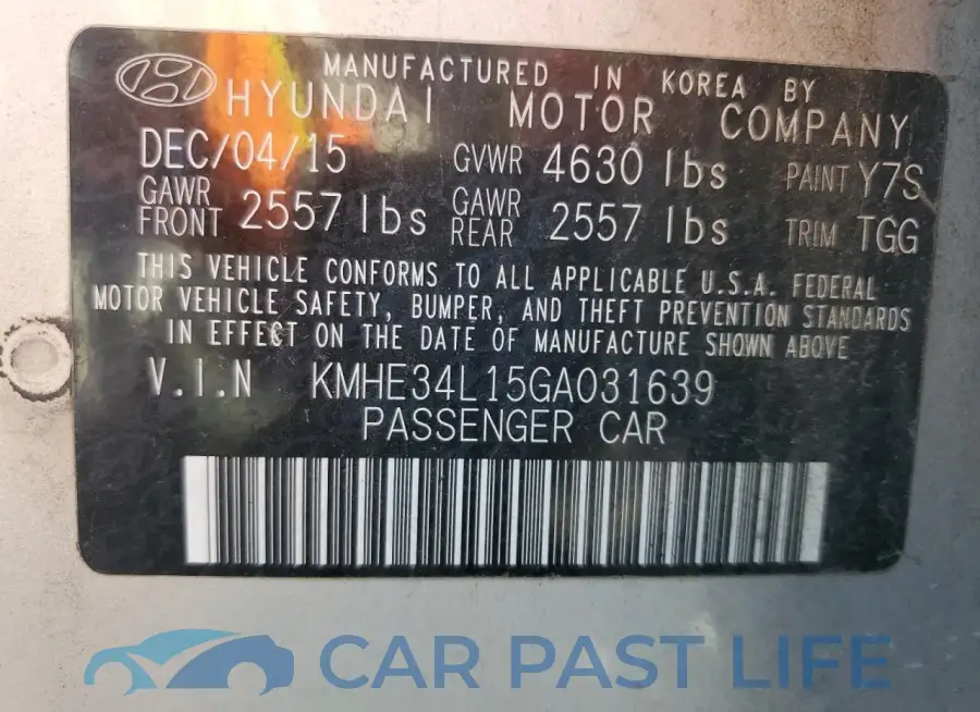 KMHE34L15GA031639# 12