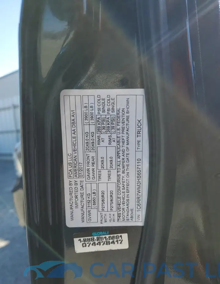 1C6RR7WM3HS657110# 12