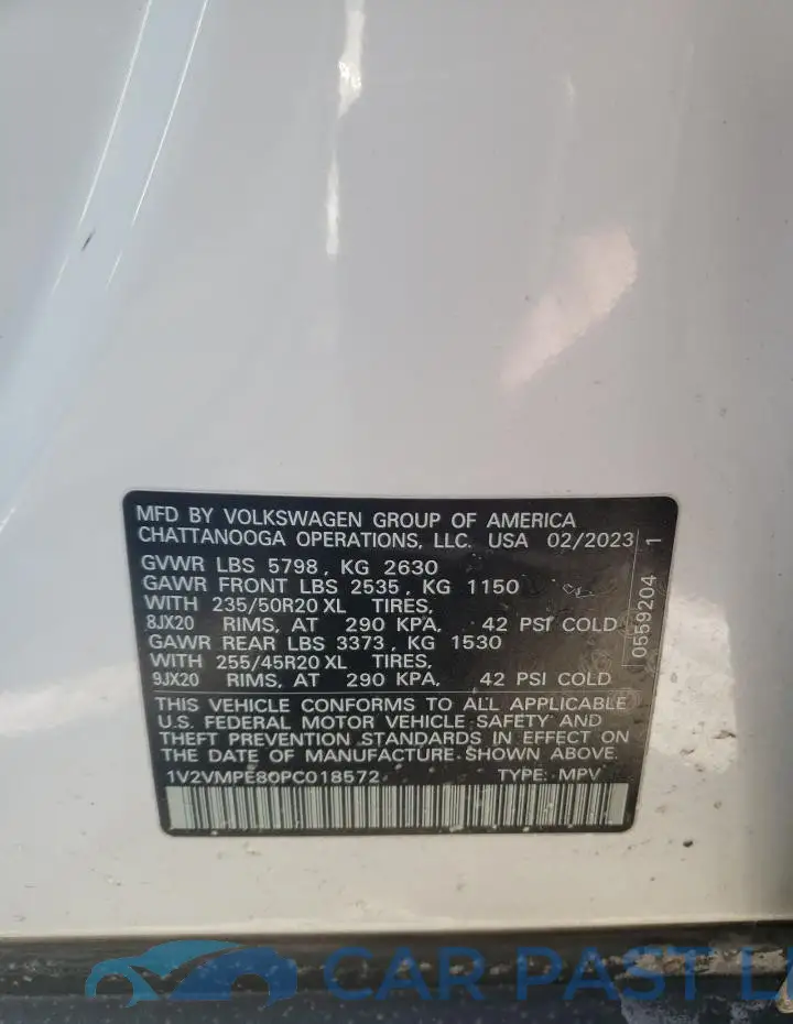 1V2VMPE80PC018572# 12