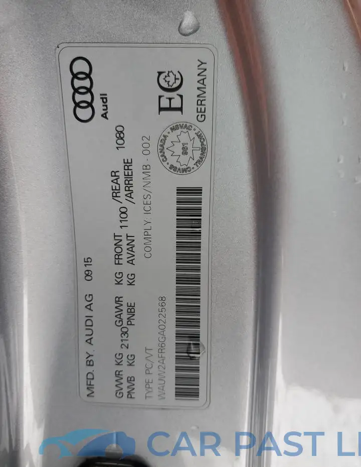 WAUW2AFR6GA022568# 12