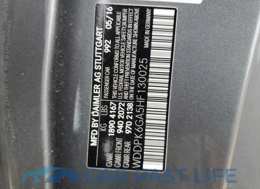 WDDPK6GA5HF130025# 12