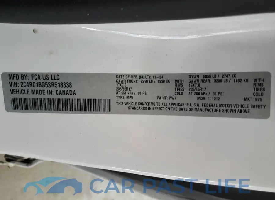2C4RC1BG5SR518838# 13