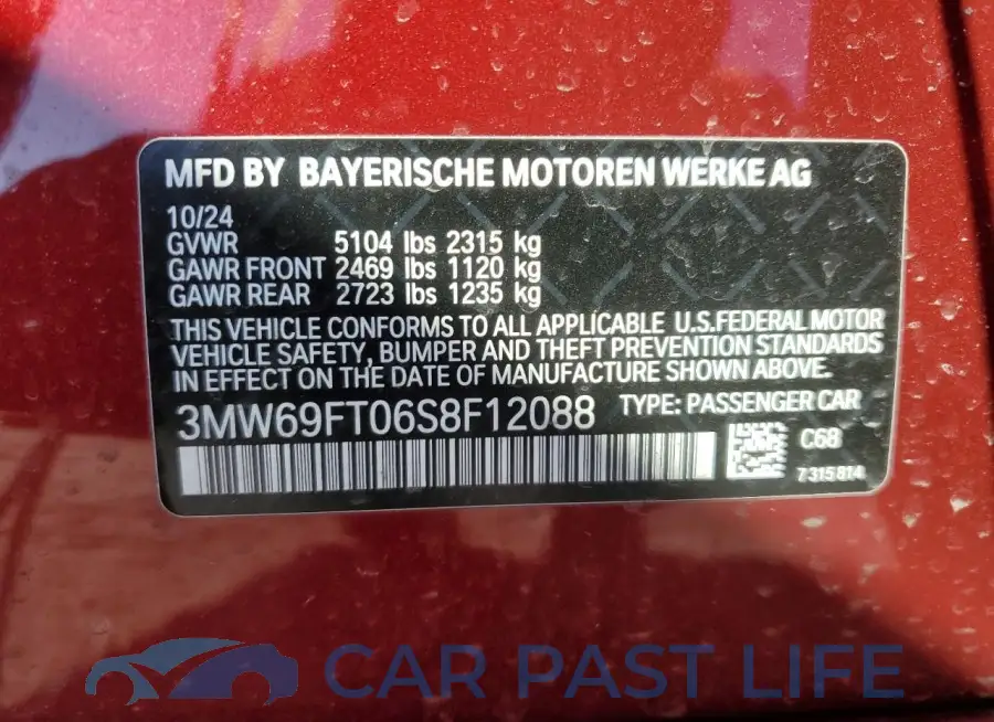 3MW69FT06S8F12088# 12