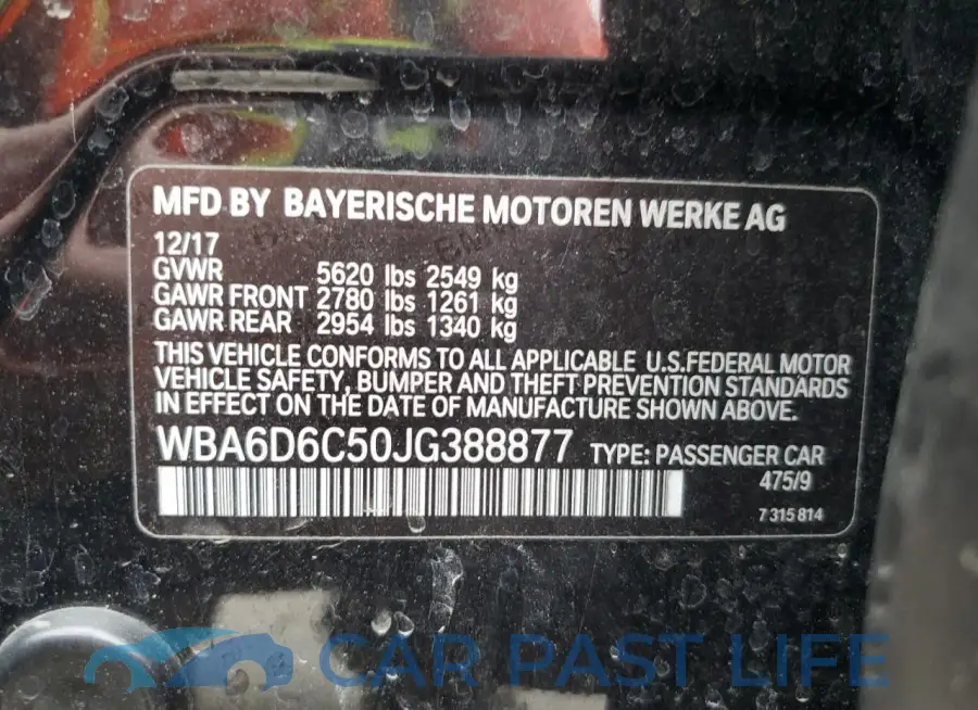 WBA6D6C50JG388877# 13