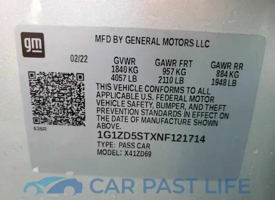 1G1ZD5STXNF121714# 12