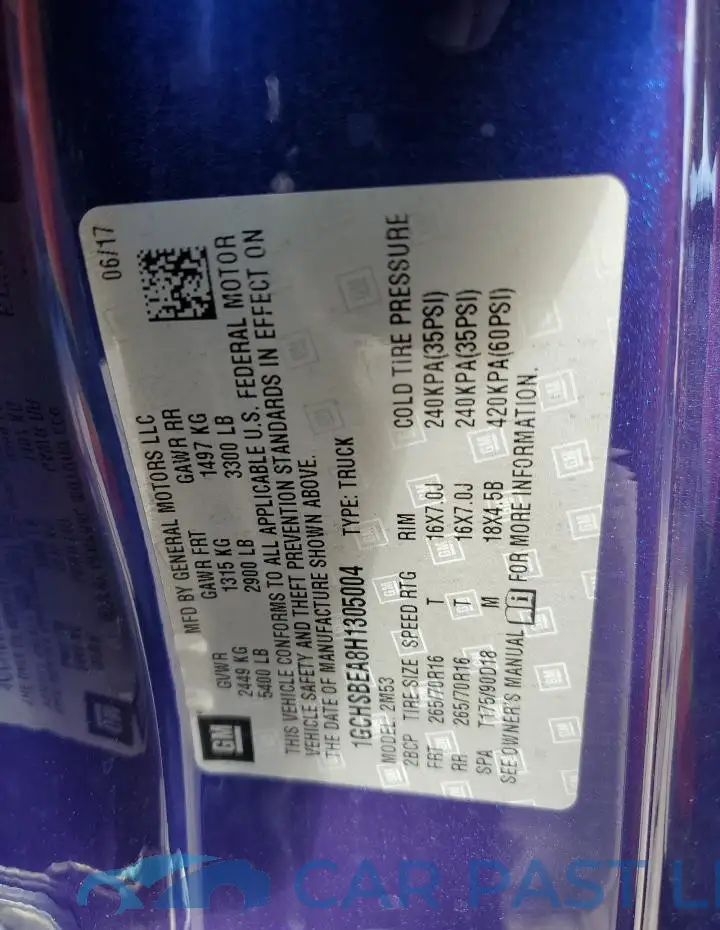 1GCHSBEA8H1305004# 12
