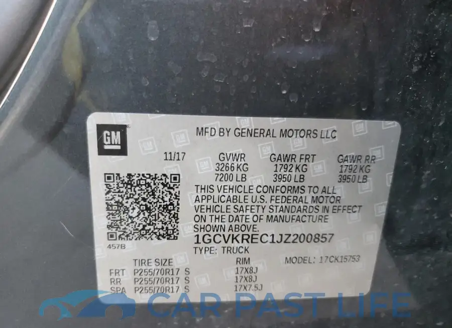 1GCVKREC1JZ200857# 12