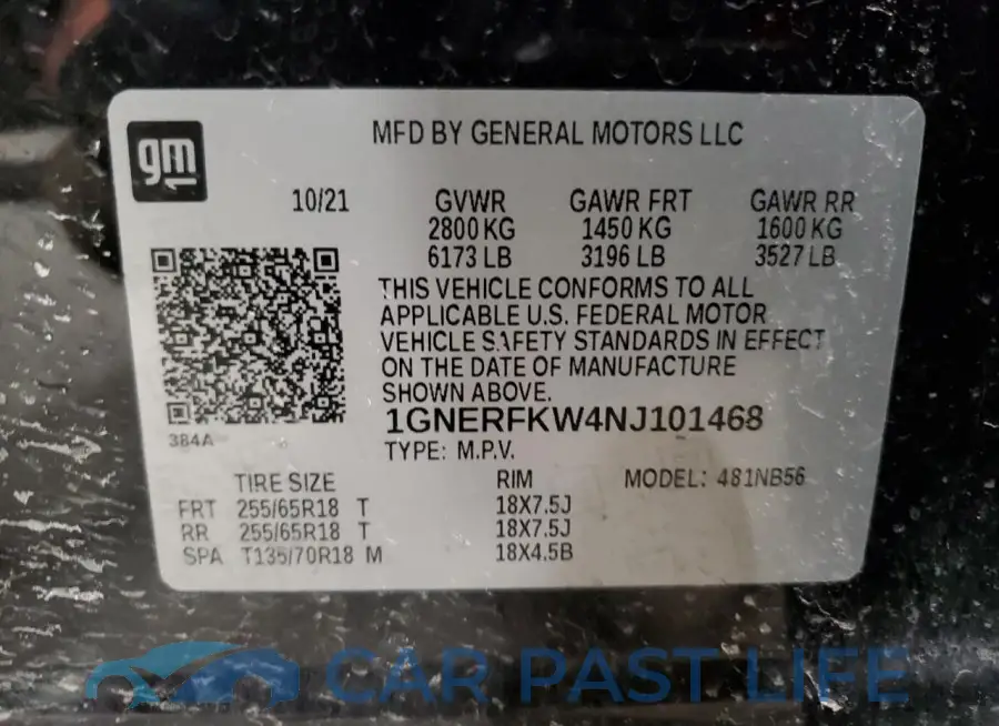 1GNERFKW4NJ101468# 13