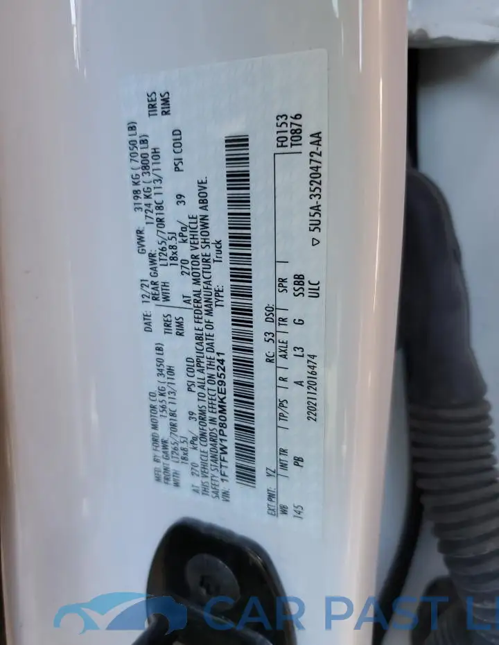 1FTFW1P80MKE95241# 12