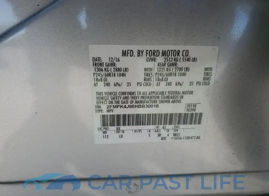 2FMPK4J95HBB30018# 13