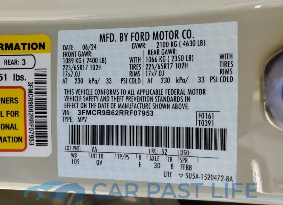 3FMCR9B62RRF07953# 13