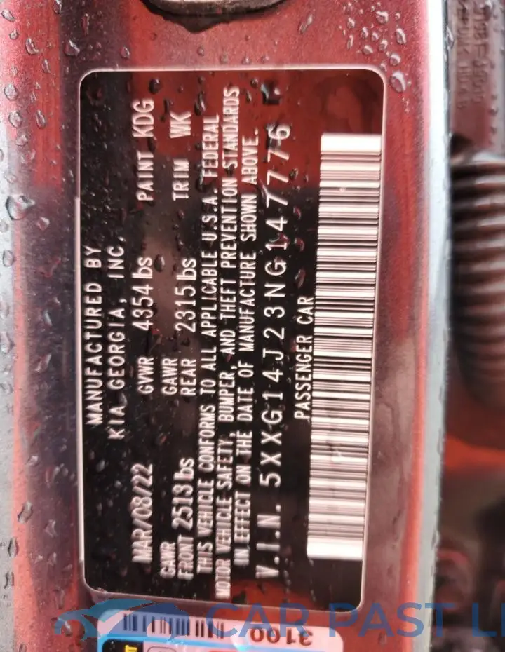 5XXG14J23NG147776# 12
