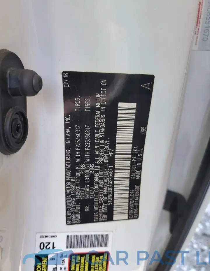 5TDYK3DC4GS764671# 13