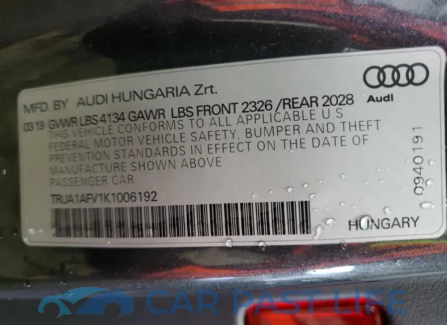 TRUA1AFV1K1006192# 13