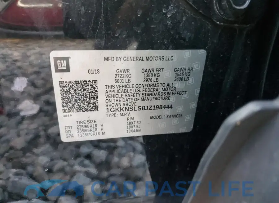 1GKKNSLS8JZ198444# 13