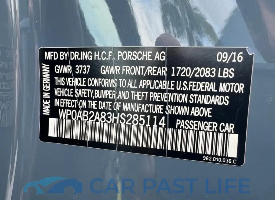 WP0AB2A83HS285114# 10