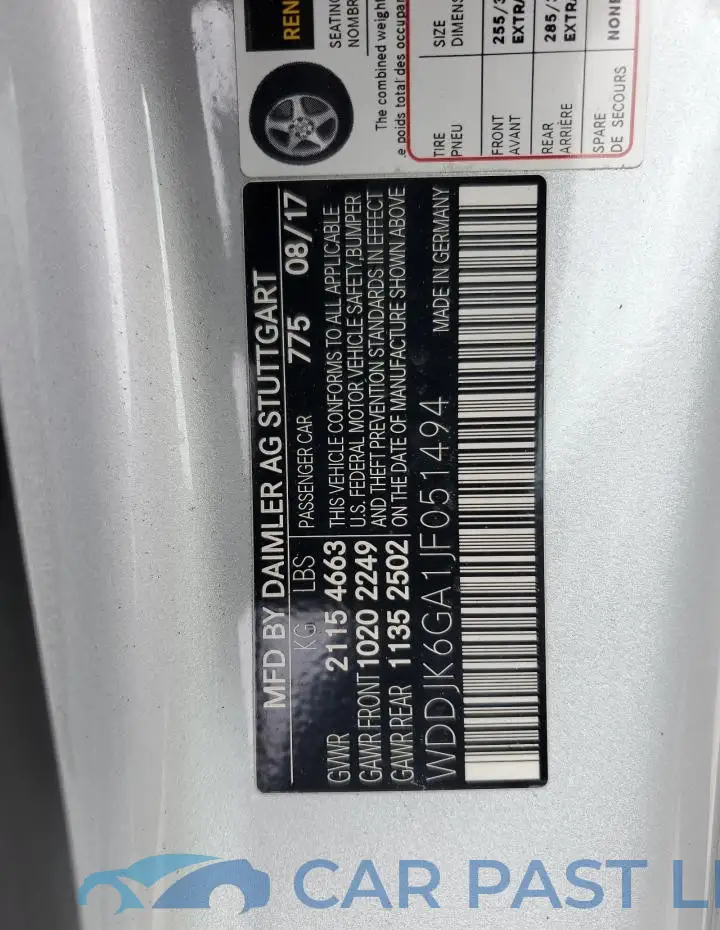 WDDJK6GA1JF051494# 12