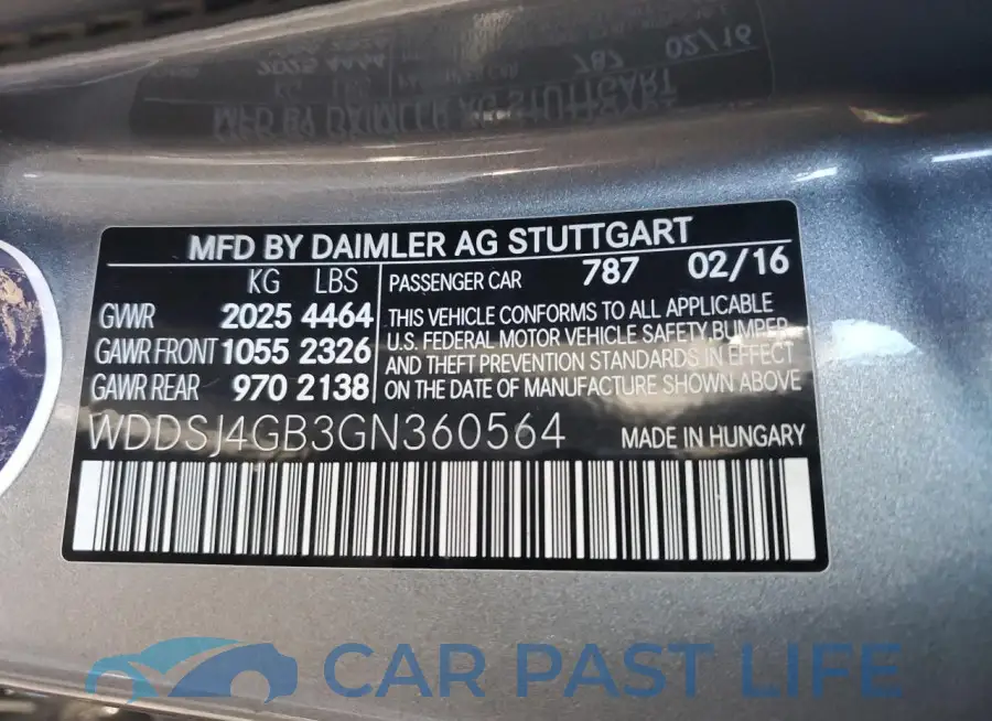 WDDSJ4GB3GN360564# 12