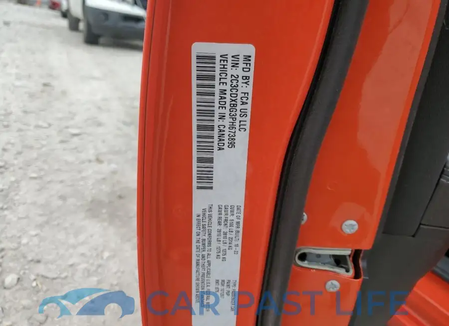 2C3CDXBG3PH673895# 12