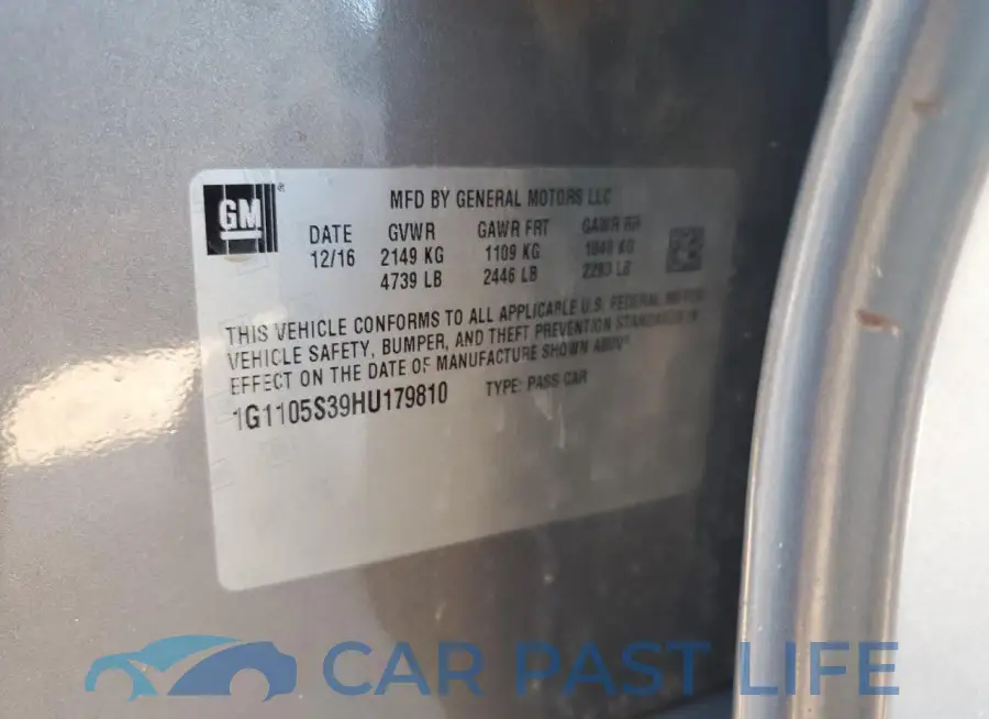1G1105S39HU179810# 12