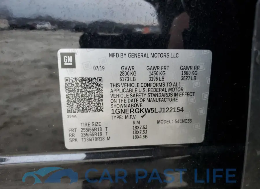 1GNERGKW5LJ122154# 13