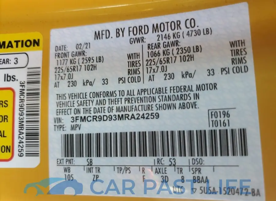 3FMCR9D93MRA24259# 13