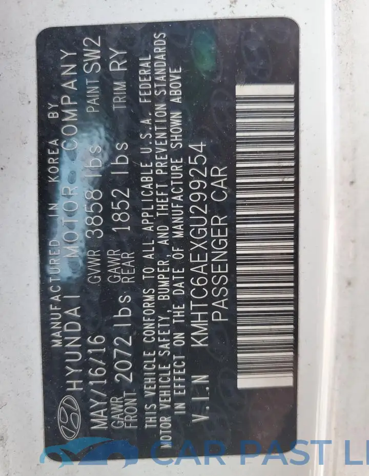 KMHTC6AEXGU299254# 12
