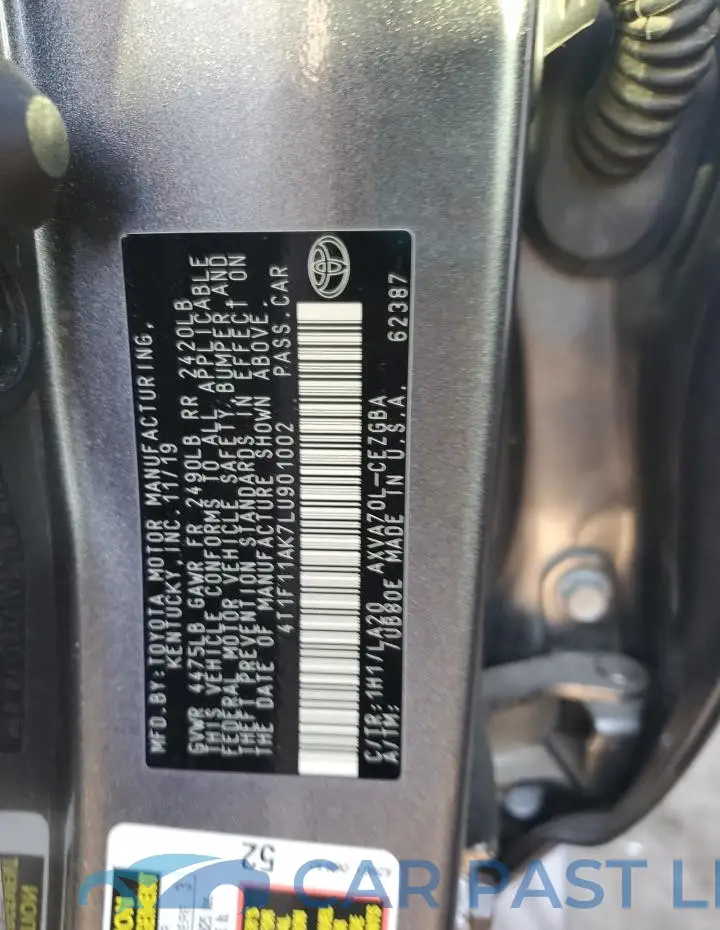 4T1F11AK7LU901002# 12