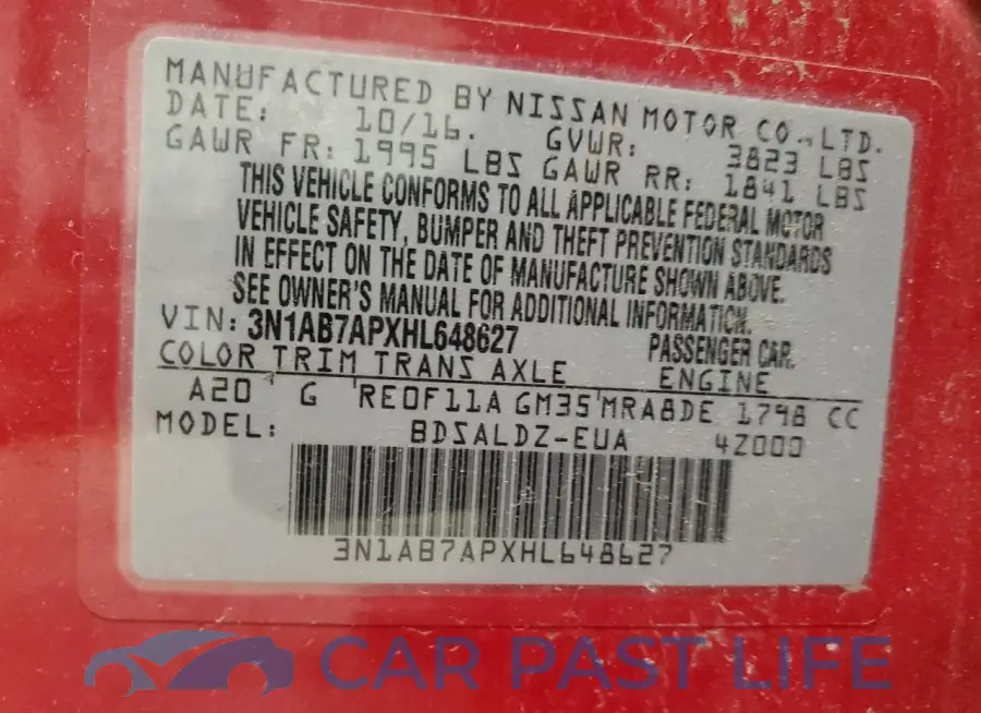 3N1AB7APXHL648627# 12