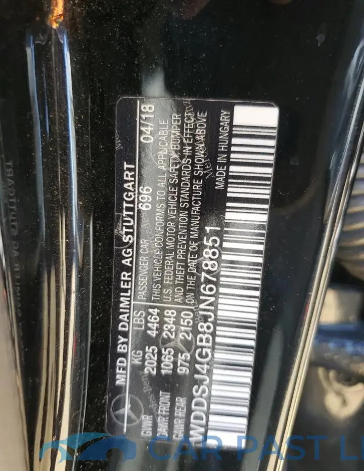 WDDSJ4GB8JN678851# 12