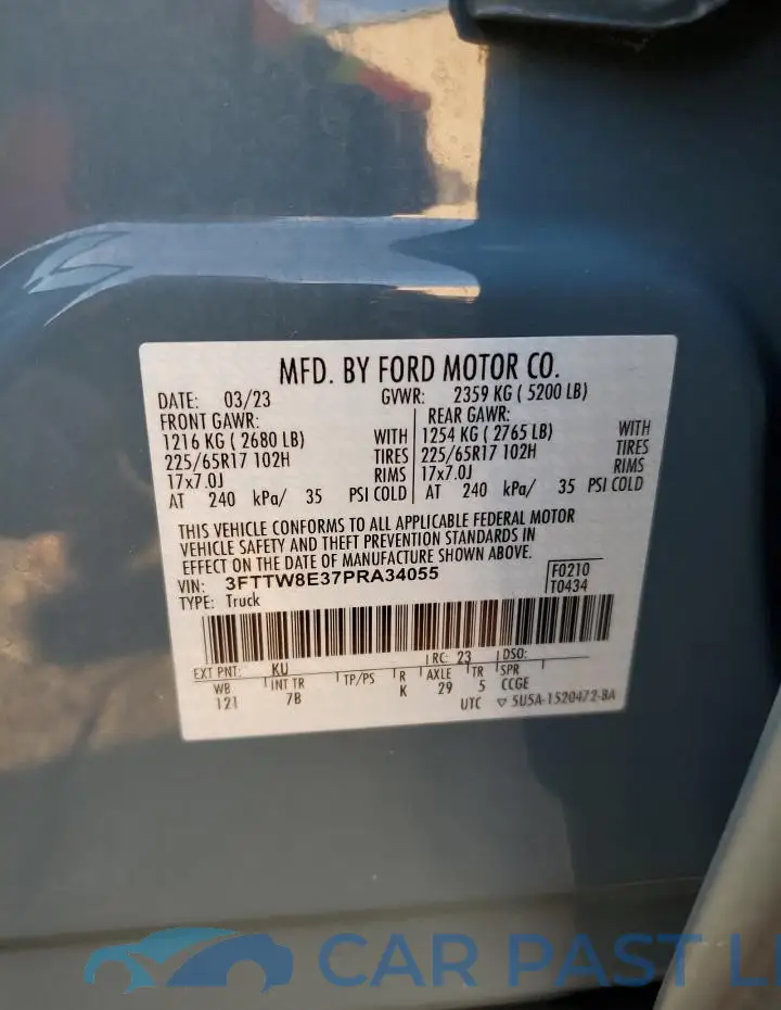 3FTTW8E37PRA34055# 13