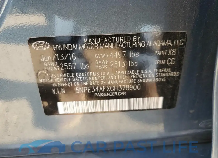 5NPE34AFXGH378900# 13