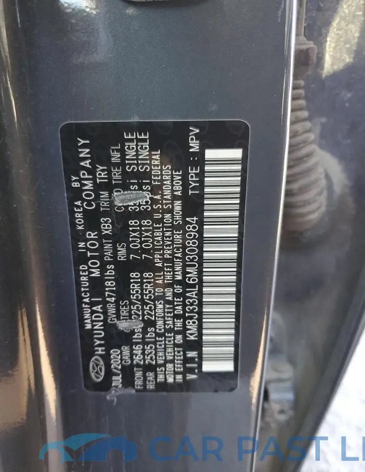 KM8J33AL6MU308984# 12