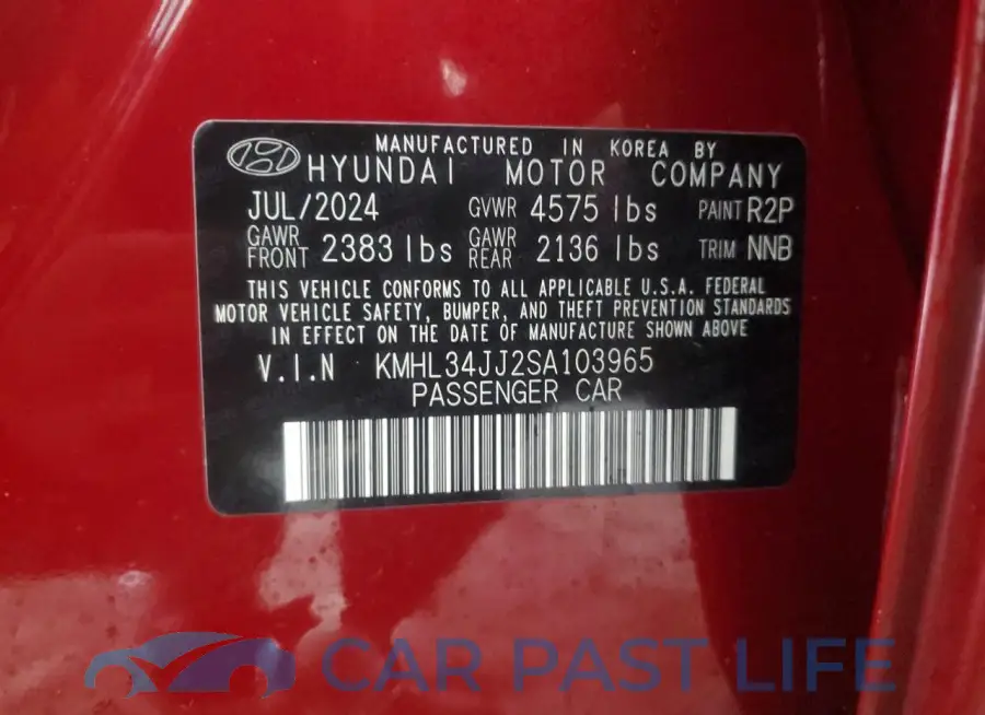 KMHL34JJ2SA103965# 13