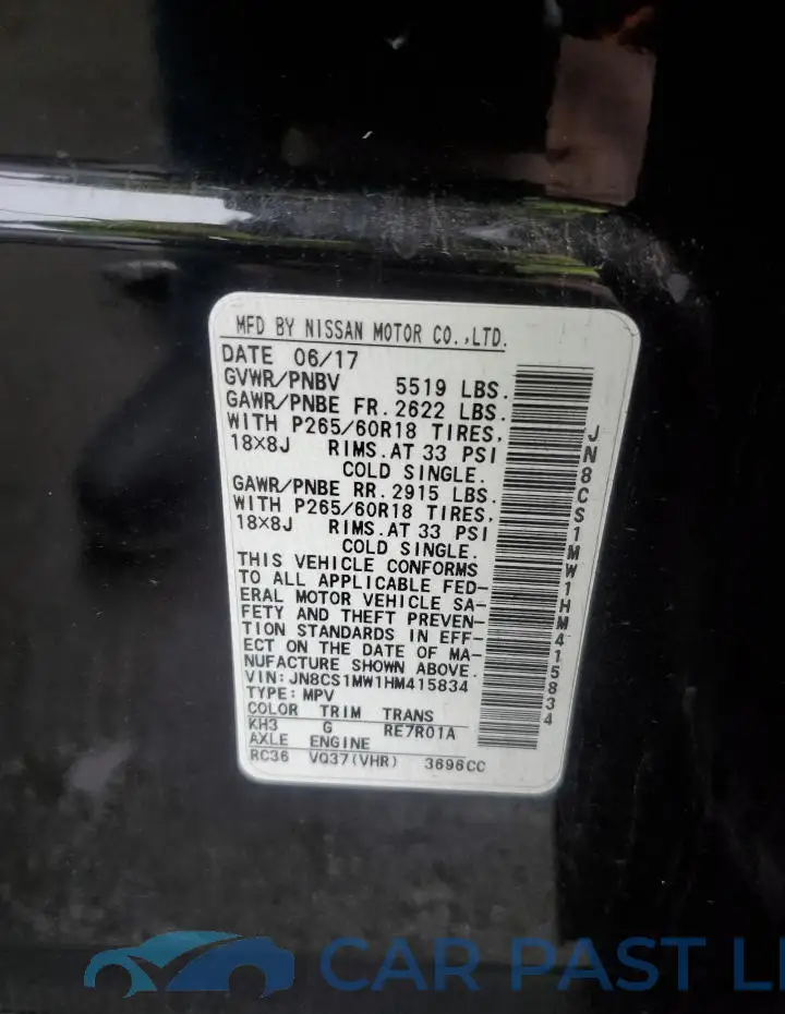 JN8CS1MW1HM415834# 12