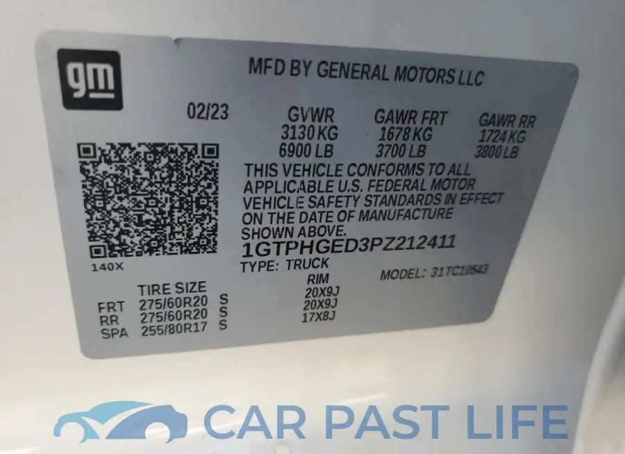 1GTPHGED3PZ212411# 12