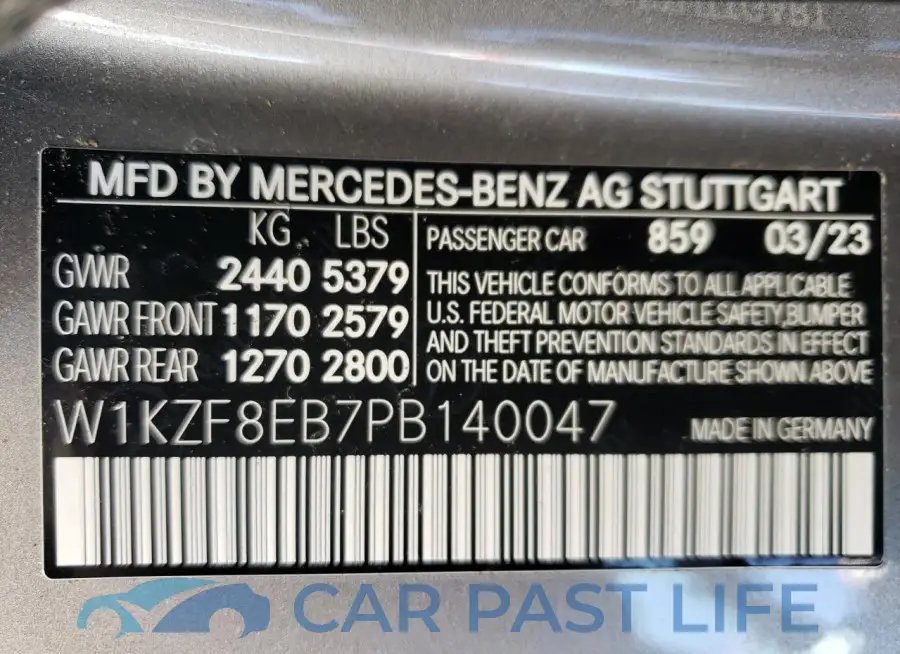 W1KZF8EB7PB140047# 12