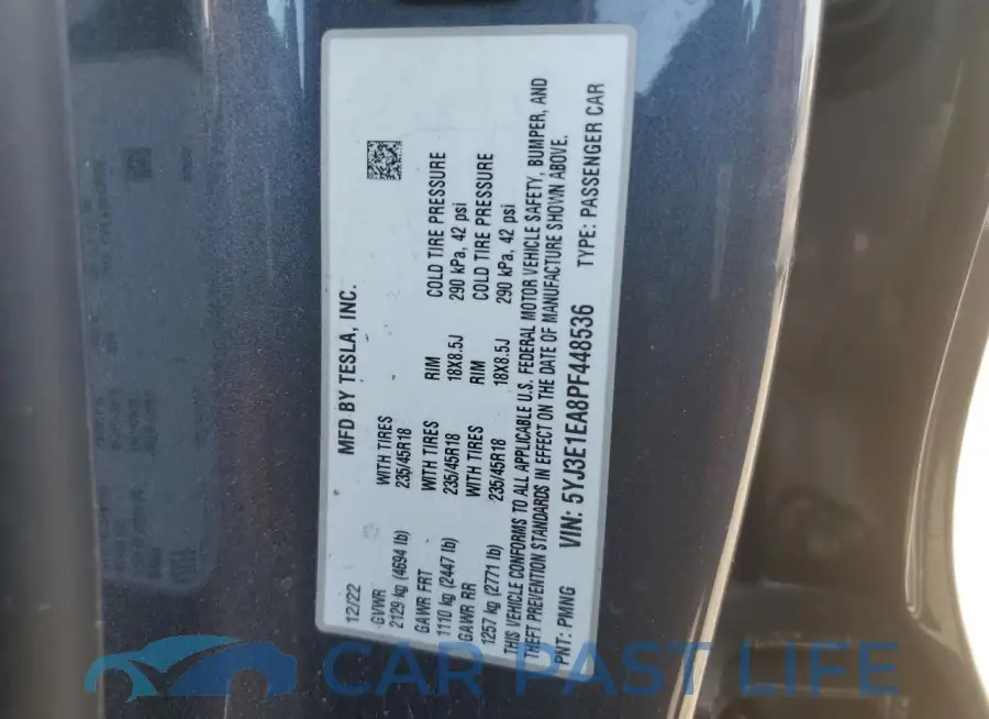 5YJ3E1EA8PF448536# 13