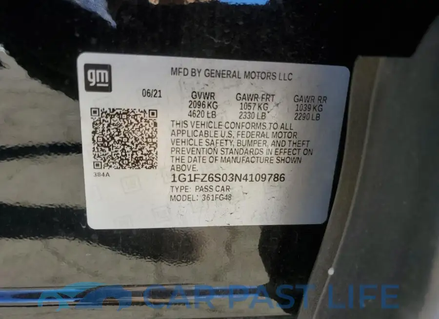 1G1FZ6S03N4109786# 12