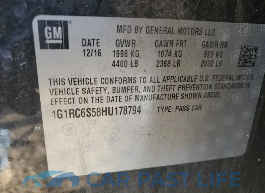 1G1RC6S58HU178794# 12